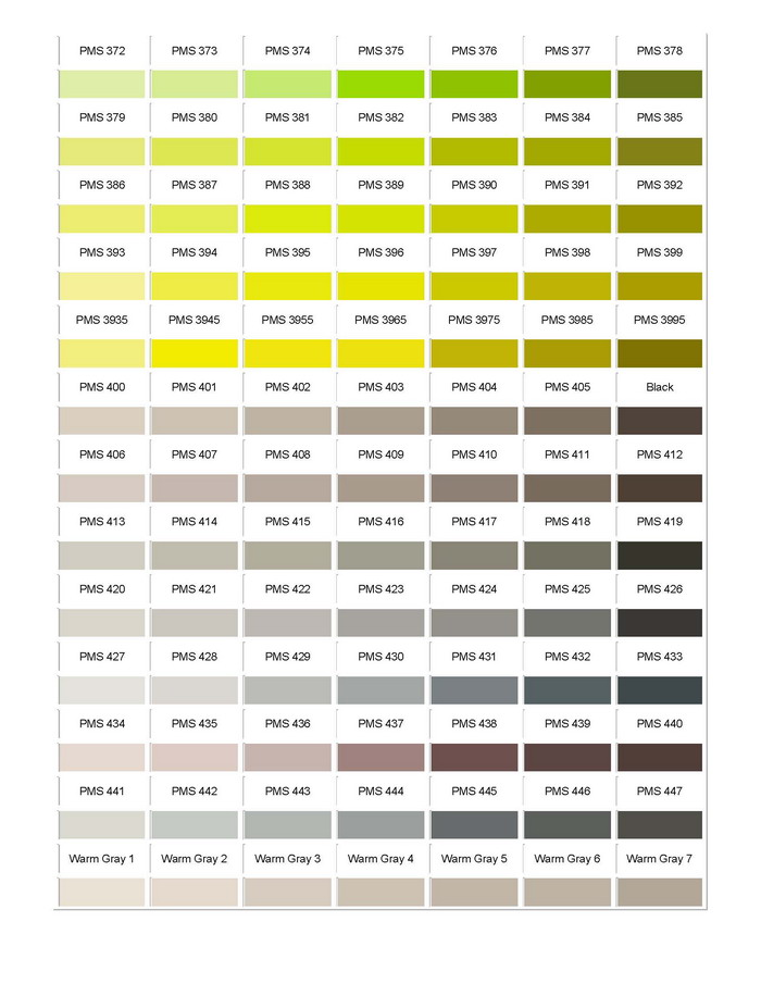 Pantone Colour Chart 06