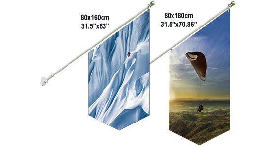 Wall Mount Flag Set-4